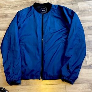 Azure Vintage Bomber Jacket